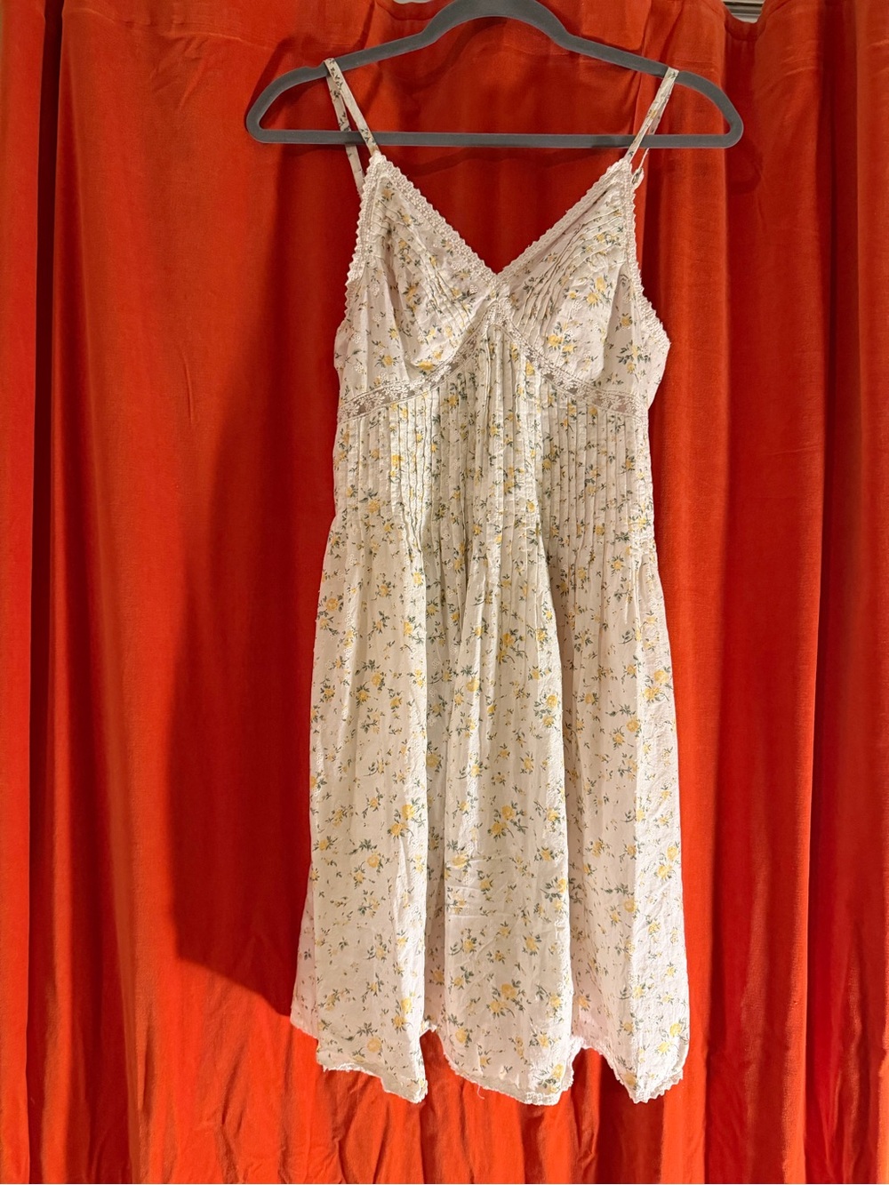 Love shack fancy Floral Pleated dress in Cream and Yellow - Picture 3 of 5